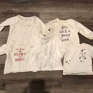 Gymboree set of 5 long sleeve shirts baby girl 0-3